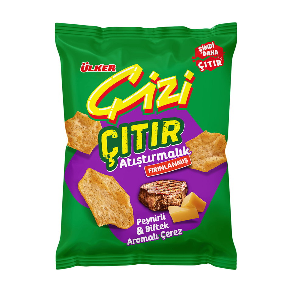 ÜLKER ÇİZİ ÇITIR 50GR- PEYNİR&BİFTEK